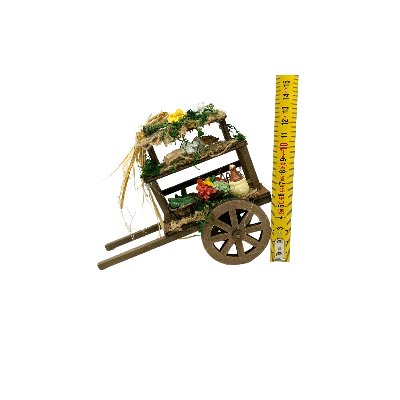 Carretto con Verdura 15,5 cm in Legno per Presepe 12095