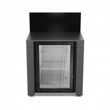 Modulo Cucina 80 con Frigorifero 115L Grigio Scuro