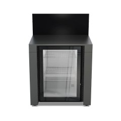 Modulo Cucina 80 con Frigorifero 115L Grigio Scuro