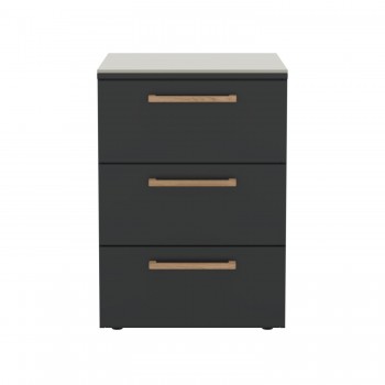 Modulo Cassettiera CT 60 con 3 Cassetti Antracite