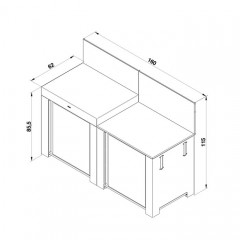 Cucina Esterna Essential Inox 160 cm