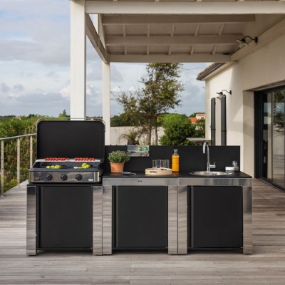 Cucina Esterna Eno Classic Inox 240 cm