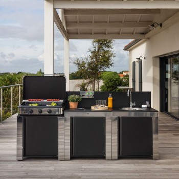 Cucina Esterna Eno Classic Inox 240 cm