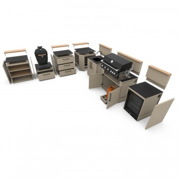 Standing Bar 90 per moduli Cucina CT 90 Bianco Perla