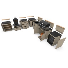 Standing Bar 90 per moduli Cucina CT 90 Bianco Perla