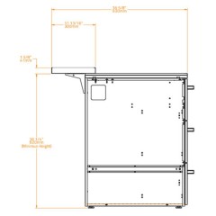 Standing Bar 90 per moduli Cucina CT 90 Bianco Perla