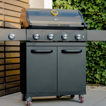 Barbecue a Gas GRLLR Prime G4S BBQ 4 Fuochi con Bruciatore Laterale