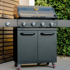 Barbecue a Gas GRLLR Prime G4S BBQ 4 Fuochi con Bruciatore Laterale