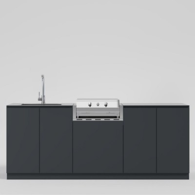 Cucina da Esterno Completa Monoblocco 2 Fuochi a Gas