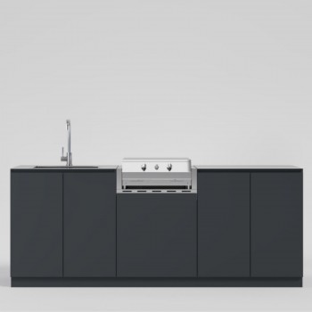 Cucina da Esterno Completa Monoblocco 2 Fuochi a Gas