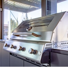 Cucina da Esterno Completa Barbecue, Fornello e Lavello