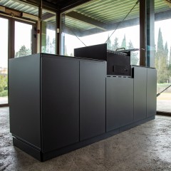 Cucina da Esterno Completa Barbecue a Carbone e Lavello