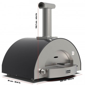 Forno Pizza a Gas Classico 4 Pizze Alfa Forni