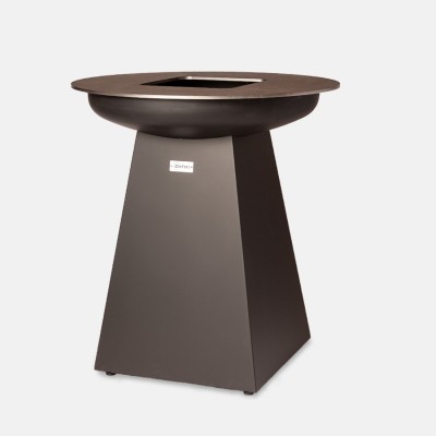 Barbecue a Legna Nero con Piastra in Acciaio 100 cm