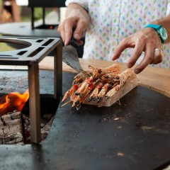 Barbecue a Legna Nero con Foro 100 cm