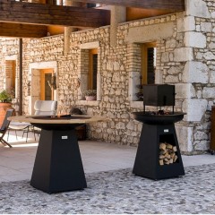 Barbecue a Legna Nero con Foro 100 cm