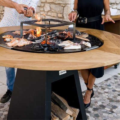 Barbecue a Legna Nero con Foro 100 cm