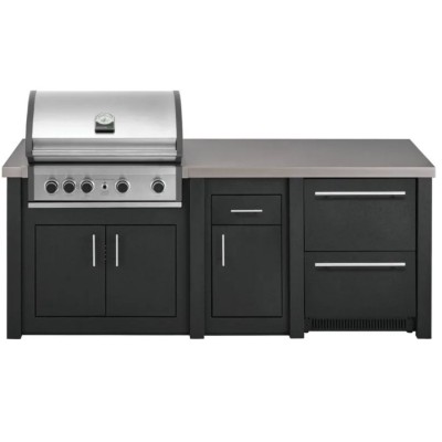 Cucina da Esterno Completa Grafite Alukitchen Pro Elite con Frigo
