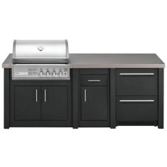 Cucina da Esterno Completa Grafite Alukitchen Crossray con Frigo