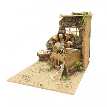 Arrotino Pastore per Presepe in Movimento 23x18 cm