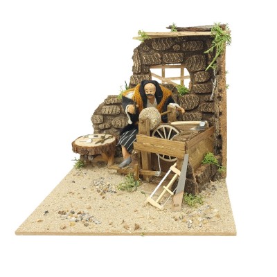 Arrotino Pastore per Presepe in Movimento 23x18 cm