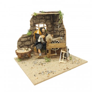 Arrotino Pastore per Presepe in Movimento 23x18 cm