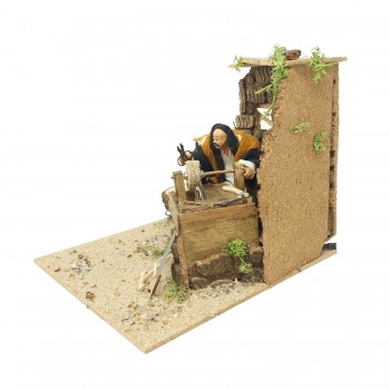 Arrotino Pastore per Presepe in Movimento 23x18 cm