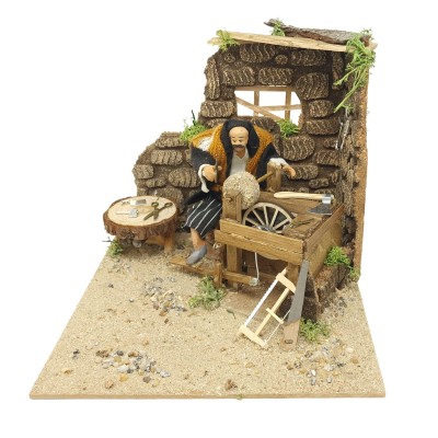 Arrotino Pastore per Presepe in Movimento 23x18 cm
