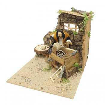 Arrotino Pastore per Presepe in Movimento 23x18 cm