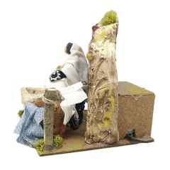 Lavandaia Pastore per Presepe in Movimento 17x17 cm