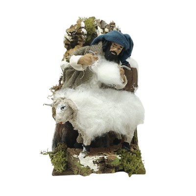 Tosatore Pastore per Presepe in Movimento 14x9 cm
