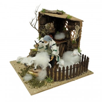 Il Tosatore per Presepe in Movimento 17x17 cm