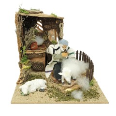 Il Tosatore per Presepe in Movimento 17x17 cm