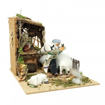 Il Tosatore per Presepe in Movimento 17x17 cm