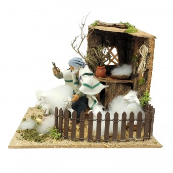 Il Tosatore per Presepe in Movimento 17x17 cm