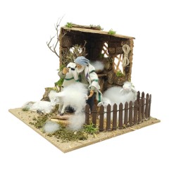 Il Tosatore per Presepe in Movimento 17x17 cm