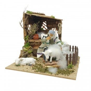 Il Tosatore per Presepe in Movimento 17x17 cm
