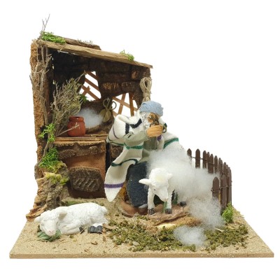 Il Tosatore per Presepe in Movimento 17x17 cm