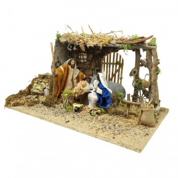 Natività con Grotta per Presepe in Movimento 50x30 cm