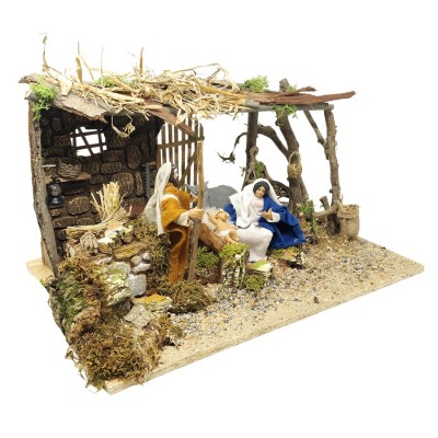 Natività con Grotta per Presepe in Movimento 50x30 cm