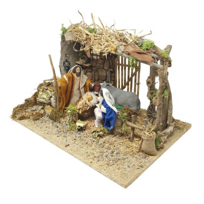 Natività con Grotta per Presepe in Movimento 50x30 cm Natività con Grotta per Presepe in Movimento 50x30 cm