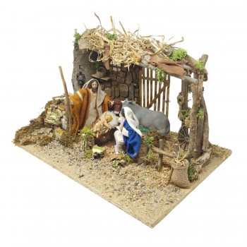 Natività con Grotta per Presepe in Movimento 50x30 cm