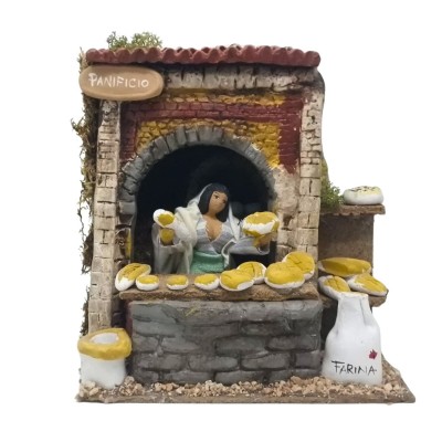 Il Panificio Pastore per Presepe in Movimento 17x17 cm