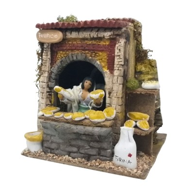 Il Panificio Pastore per Presepe in Movimento 17x17 cm