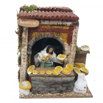 Il Panificio Pastore per Presepe in Movimento 17x17 cm