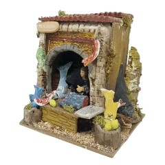 Il Pescivendolo Pastore per Presepe in Movimento 17x17 cm