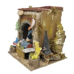 Il Pescivendolo Pastore per Presepe in Movimento 17x17 cm