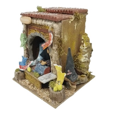Il Pescivendolo Pastore per Presepe in Movimento 17x17 cm