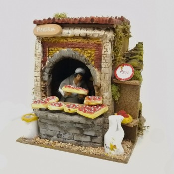 Il Pizzaiolo Pastore per Presepe in Movimento 17x17 cm