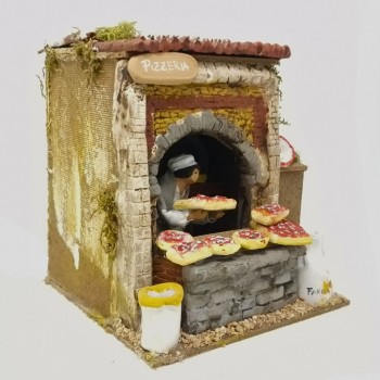 Il Pizzaiolo Pastore per Presepe in Movimento 17x17 cm